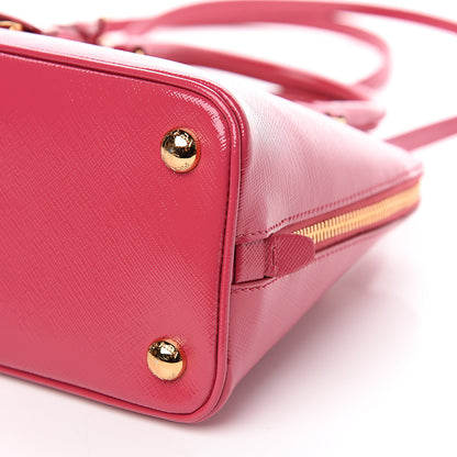 Prada Saffiano Vernice Mini Promenade Tote Peonia 8 of 9