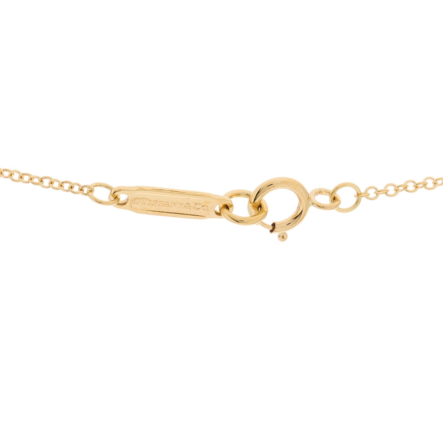 Tiffany 18K Yellow Gold Diamond Small Atlas Open Pendant Necklace 3 of 4