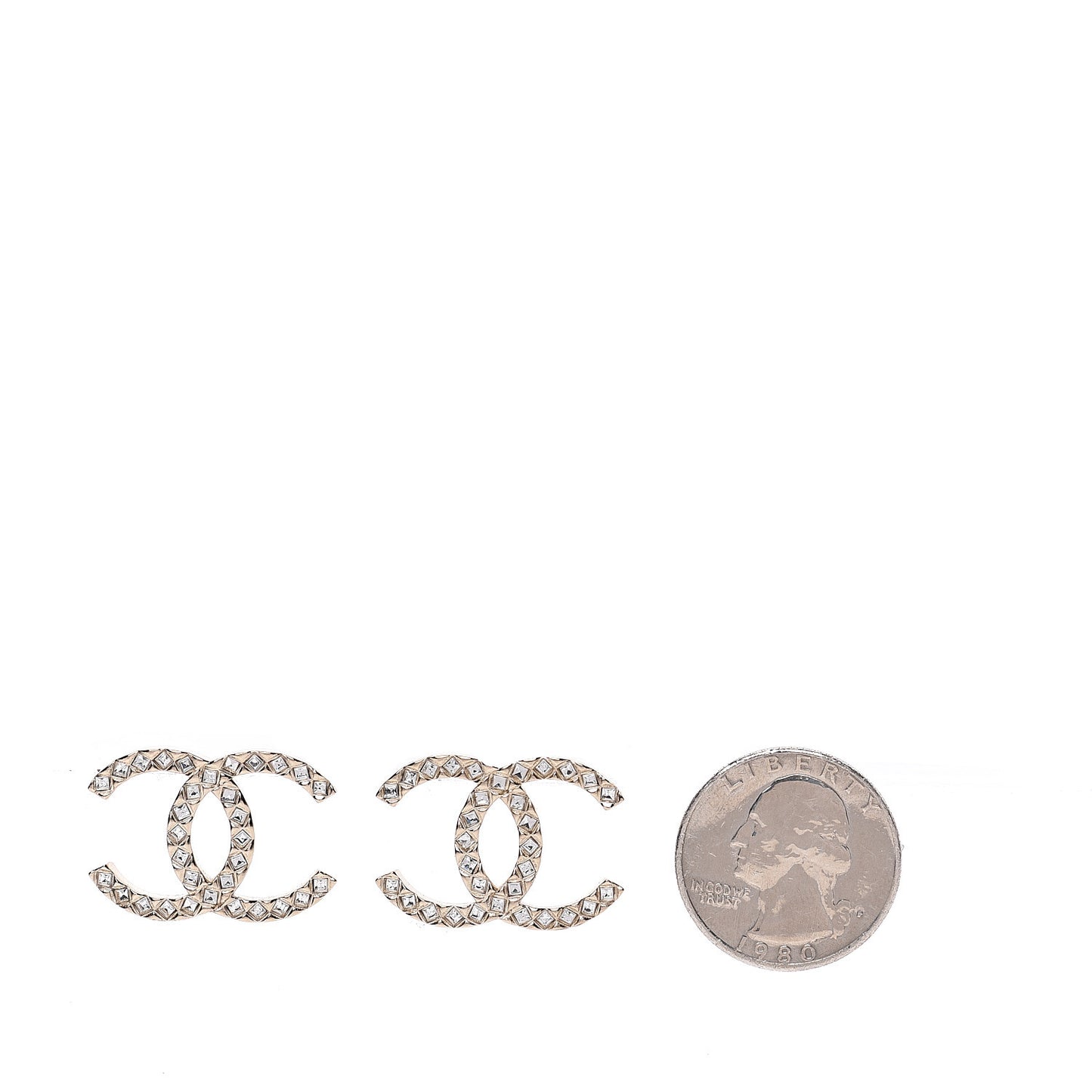 Baguette Crystal High Society CC Earrings Gold