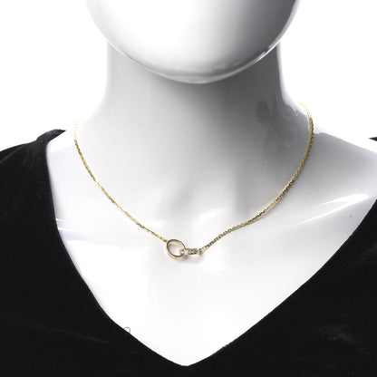 Cartier 18K Yellow Gold Diamond Interlocking LOVE Necklace 2 of 9
