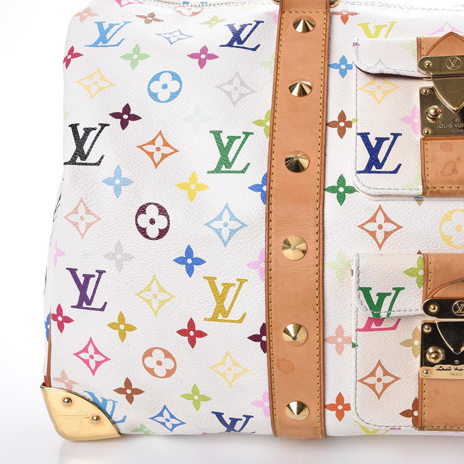 Louis Vuitton Monogram Multicolor Keepall 45 White 10 of 23
