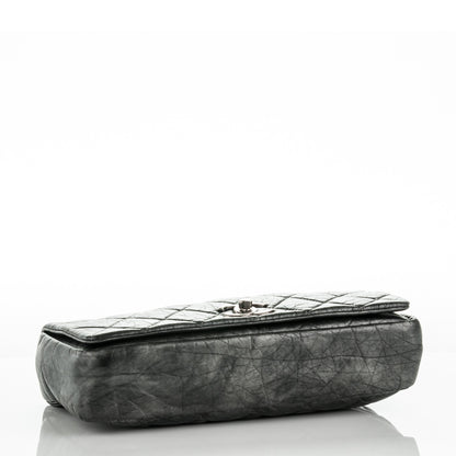 Chanel Metallic Aged Calfskin Quilted Medium Pondichery Flap Black 4 of 8