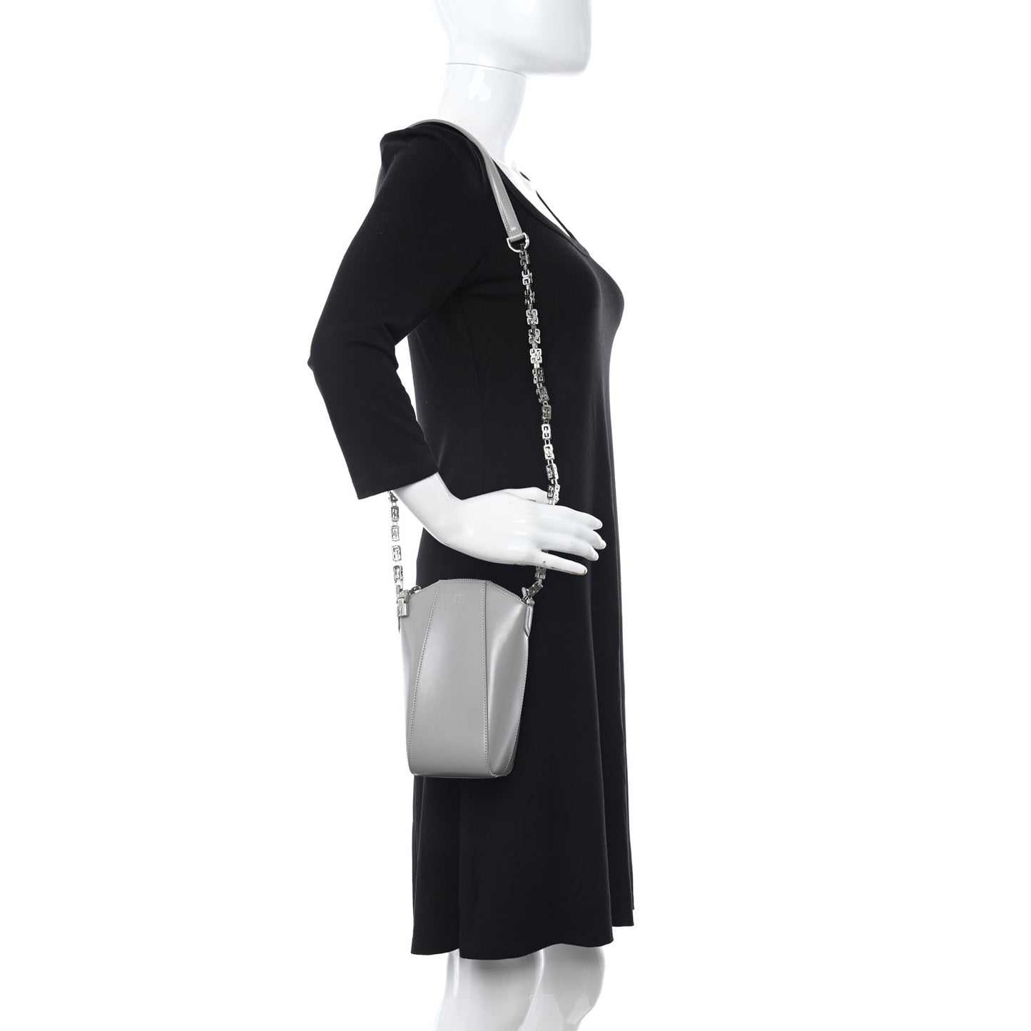 Calfskin Mini Vertical Antigona Grey