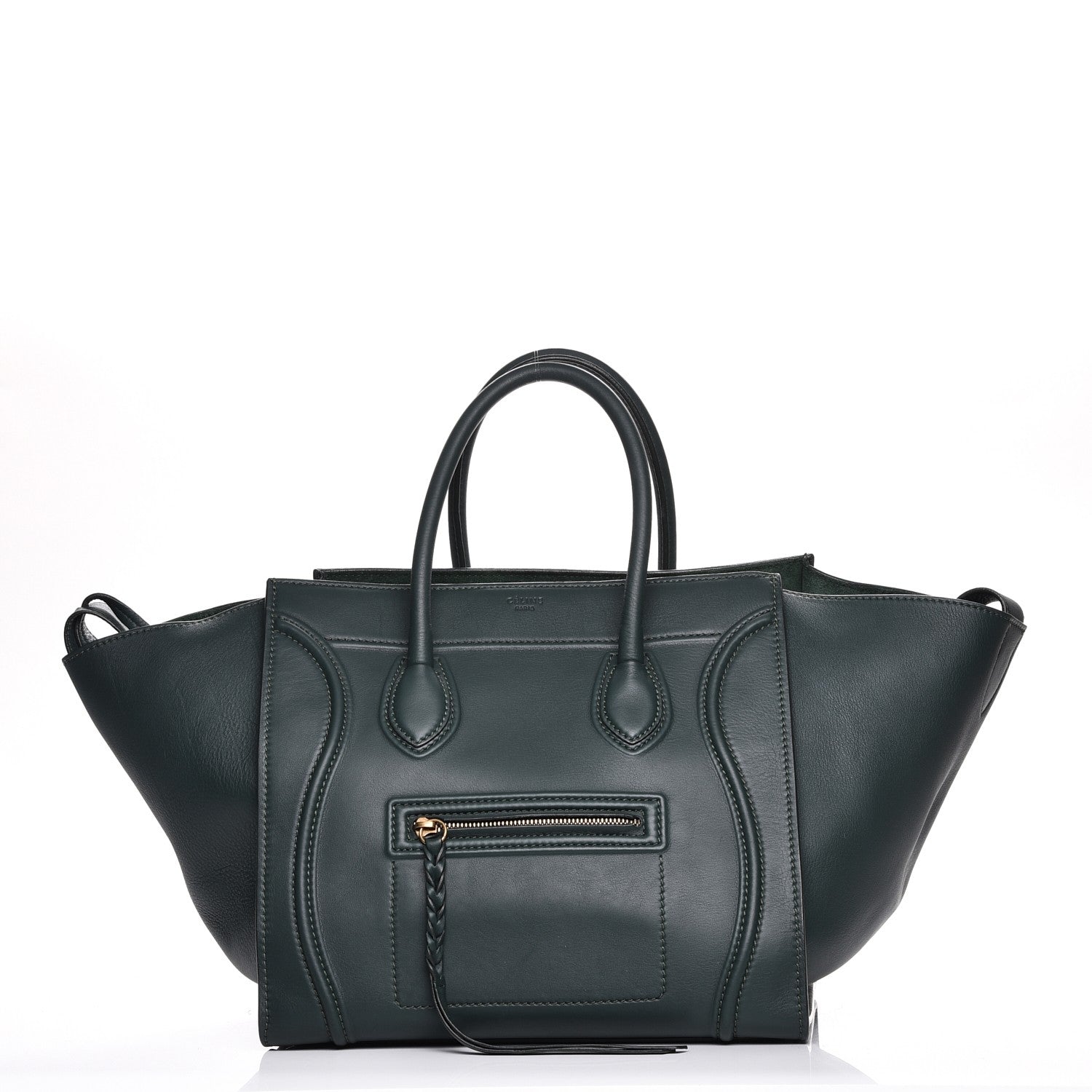 Celine Supple Calfskin Medium Phantom Luggage Bottle Green 1 of 8