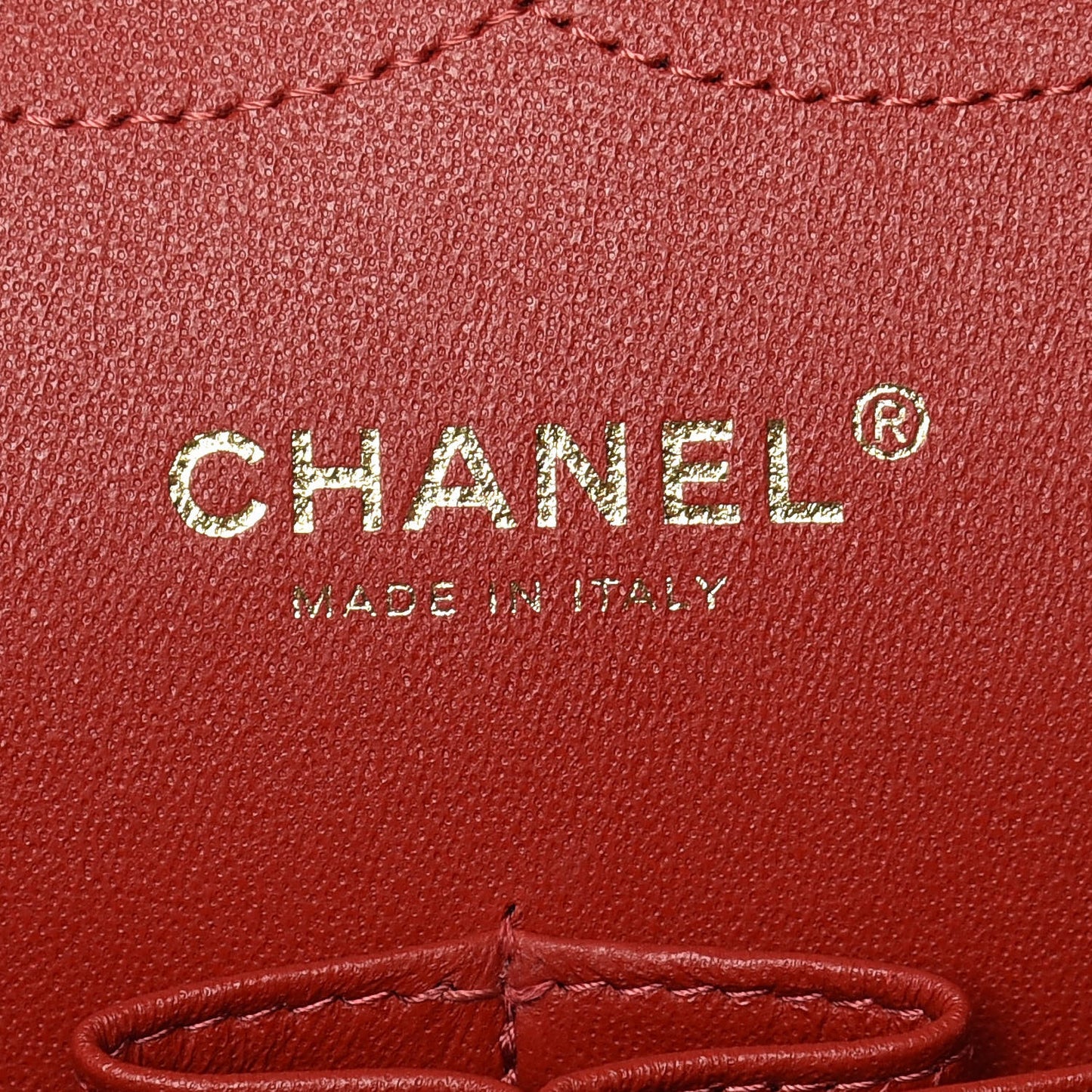 Caviar Quilted Jumbo Double Flap Red