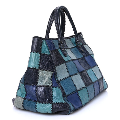 Balenciaga Patchwork Large Sunday Tote Bleu Multicolor 4 of 15