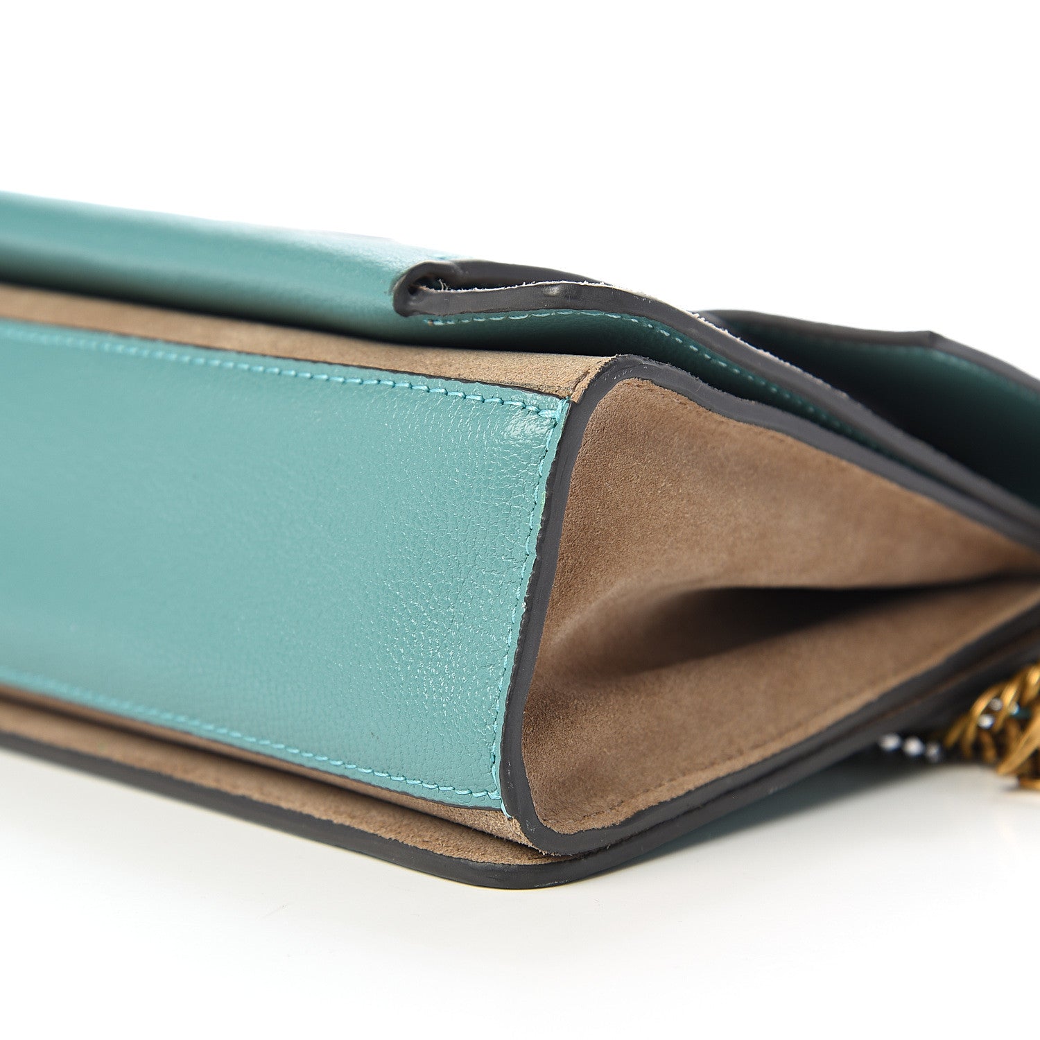 Givenchy Sugar Goatskin Small GV3 Shoulder Bag Light Blue Tan 7 of 10