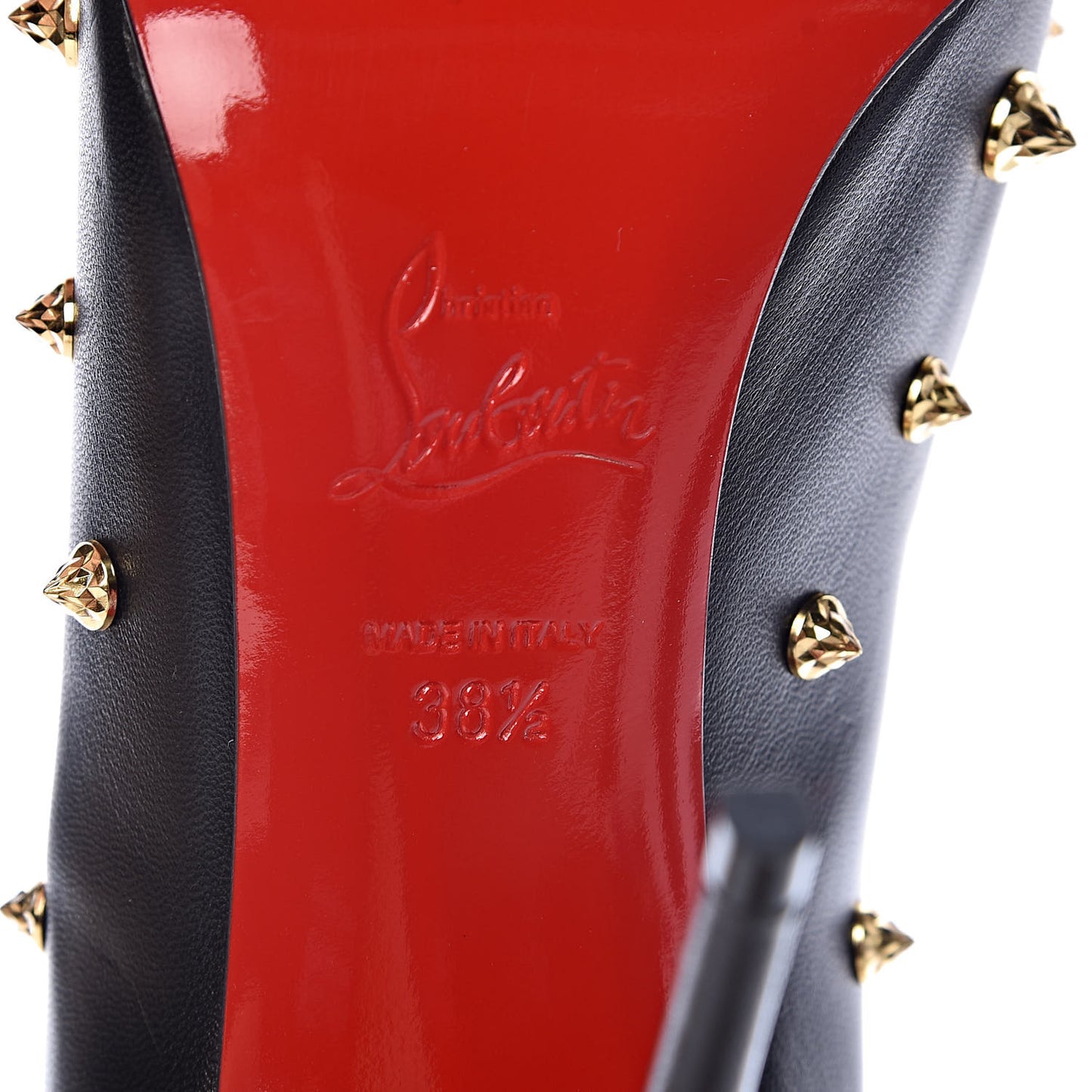 Shiny Nappa Studded Aimantaclou 100 Pumps 38.5 Black