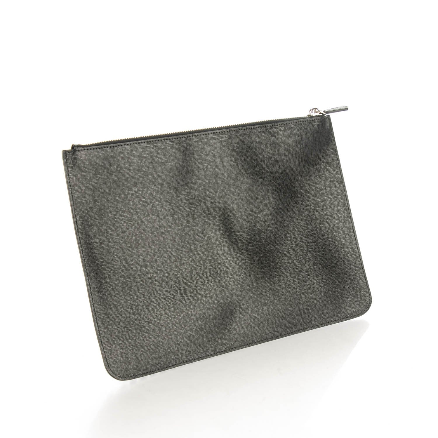 Fendi Vitello Elite Lightning Monster Eyes Studded Pouch Black 3 of 7