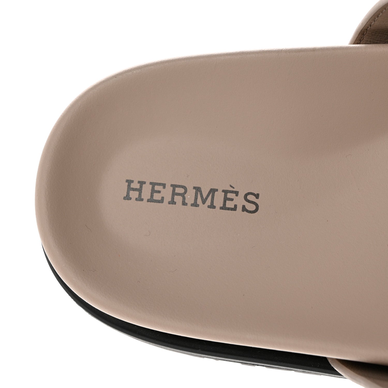Hermes Calfskin Womens Chypre Sandals 37 Beige Mastic 7 of 9