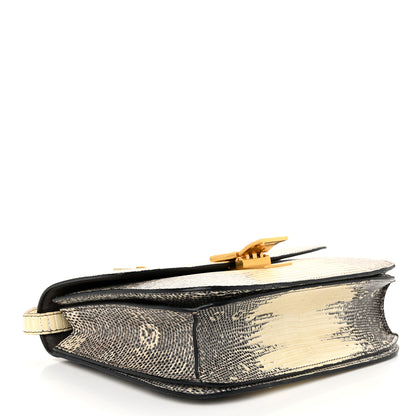 Celine Lizard Medium Classic Box Flap Bag Natural 4 of 10