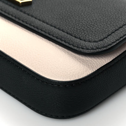 Louis Vuitton Calfskin Lockme Phone Chain Pouch Vanille Black 10 of 11