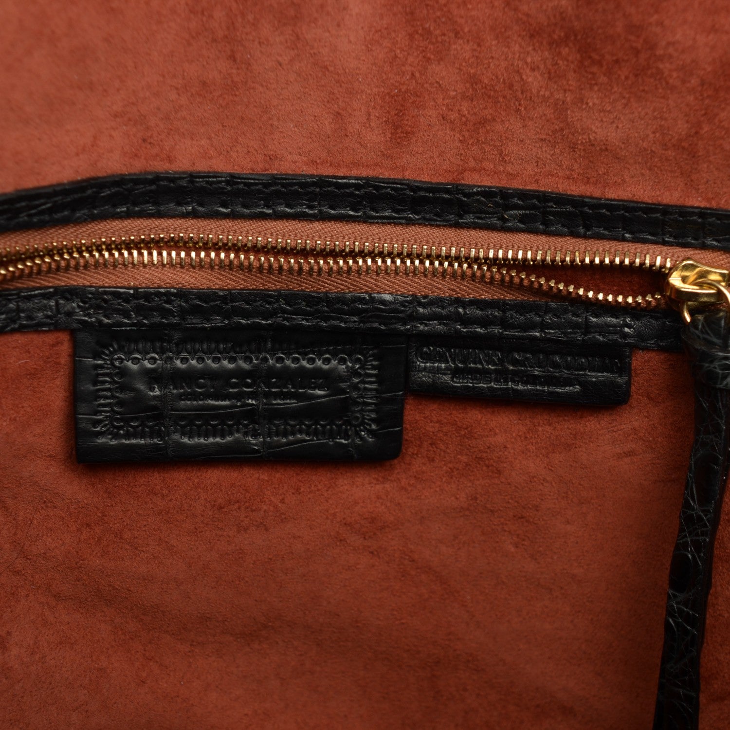 Nancy Gonzalez Crocodile Large Leaf Tote Black 6 of 6