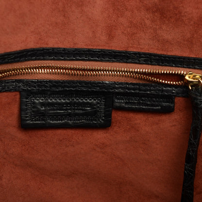 Nancy Gonzalez Crocodile Large Leaf Tote Black 6 of 6