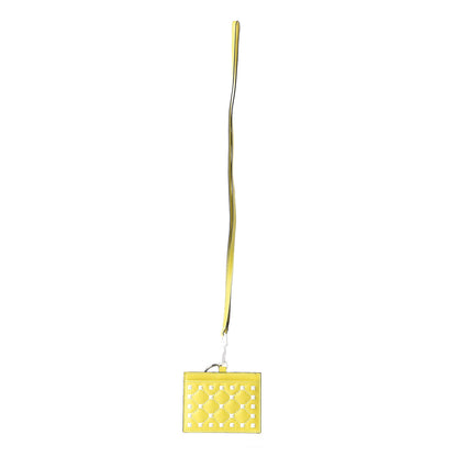 Valentino Garavani Lambskin Free Rockstud Spike Badge Holder Light Yellow 1 of 7
