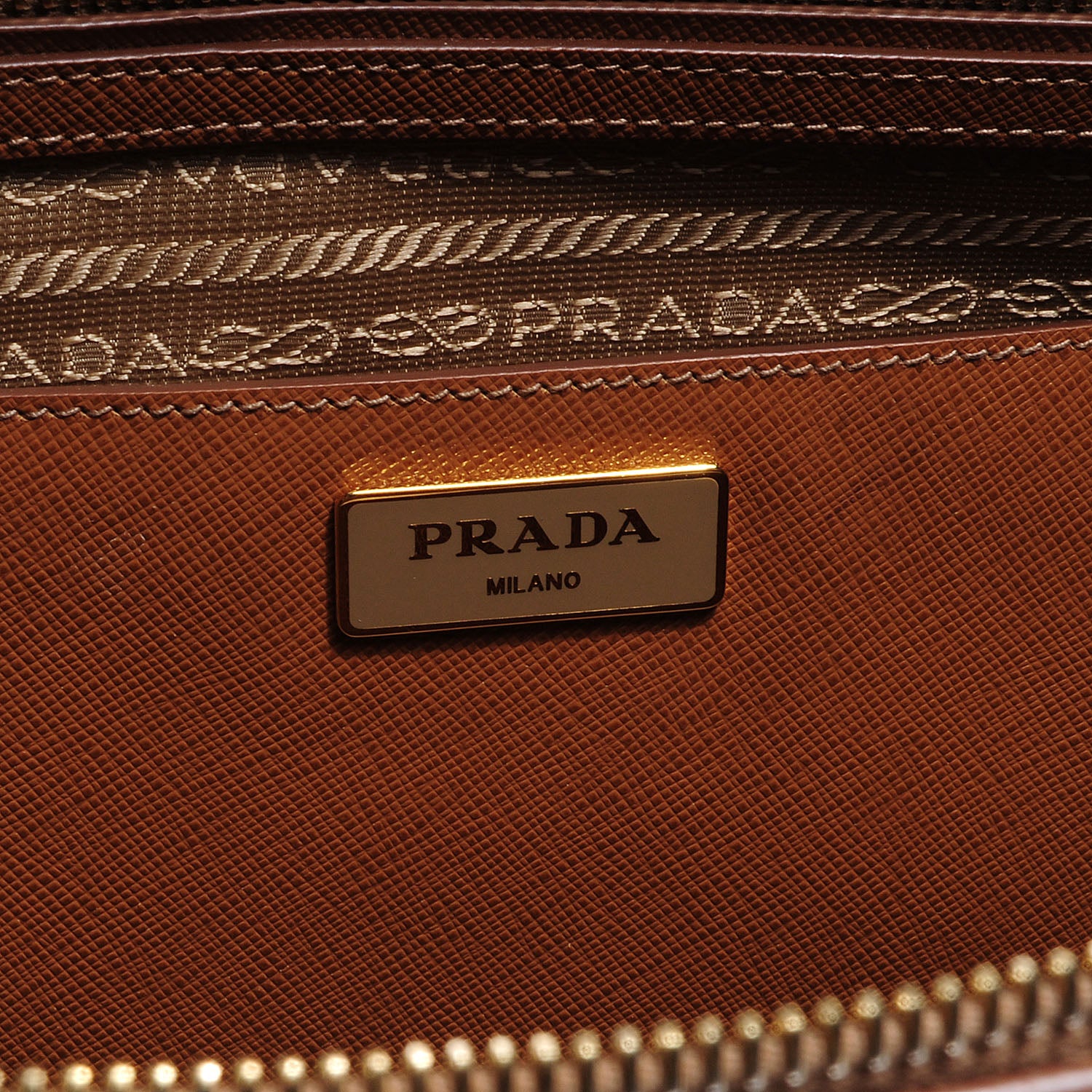 Prada Saffiano Lux Extra Large Galleria Double Zip Tote Caramel 6 of 10
