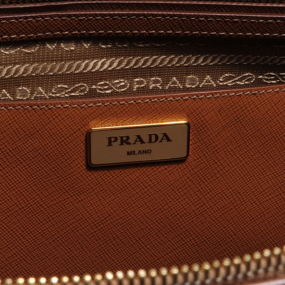 Prada Saffiano Lux Extra Large Galleria Double Zip Tote Caramel 6 of 10