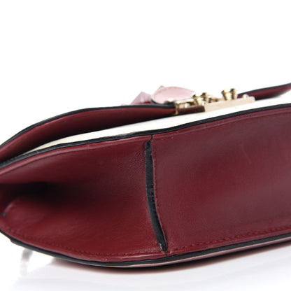 Valentino Garavani Vitello Small Glam Lock Rockstud Flap Light Ivory Water Rose Marine Rubin 6 of 14