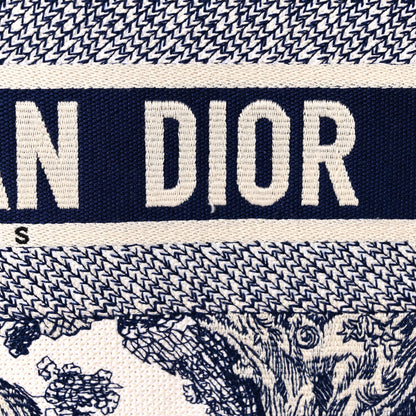 Christian Dior Canvas Embroidered Medium Dioriviera Toile De Jouy Book Tote Blue 11 of 11