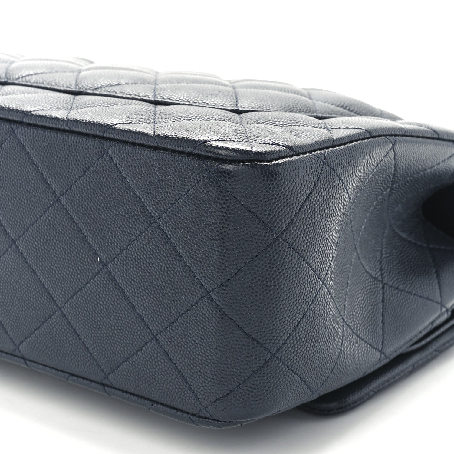 Chanel Caviar Quilted Jumbo Double Flap Navy Blue 12 of 12