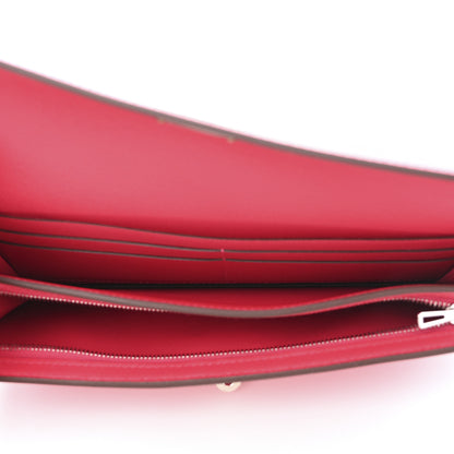 Hermes Madame Calfskin Kelly Pocket Long Wallet Rose Extreme 6 of 12