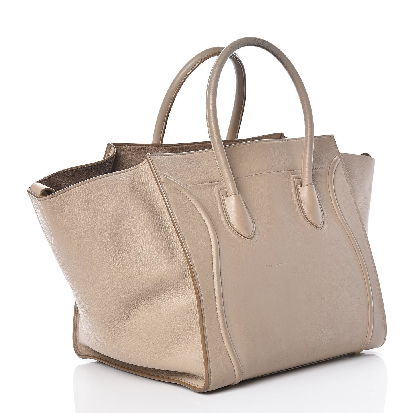 Supple Calfskin Medium Phantom Luggage Beige