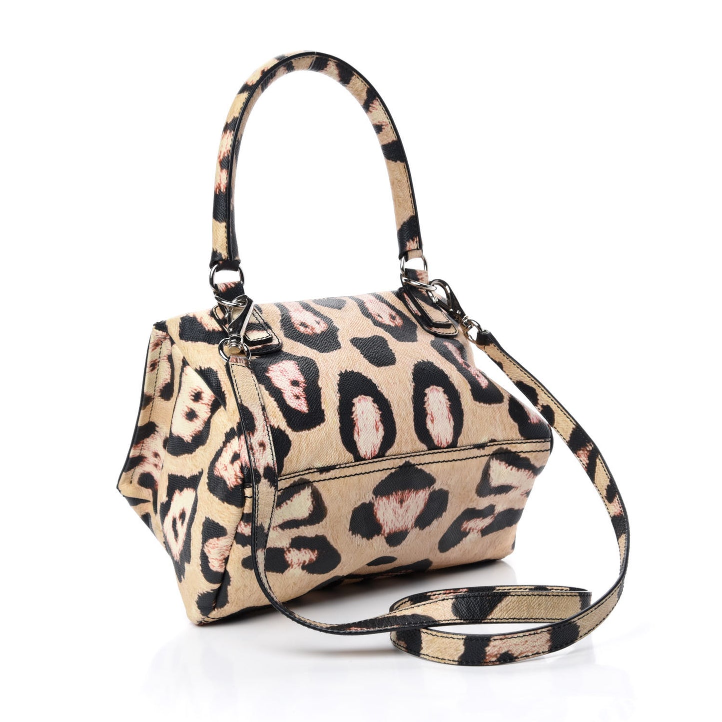 Calfskin Jaguar Print Small Pandora Multicolor