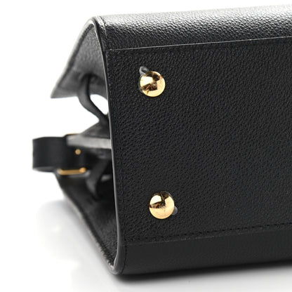 Burberry Grainy Calfskin Mini Two Handle Title Bag Black 9 of 10