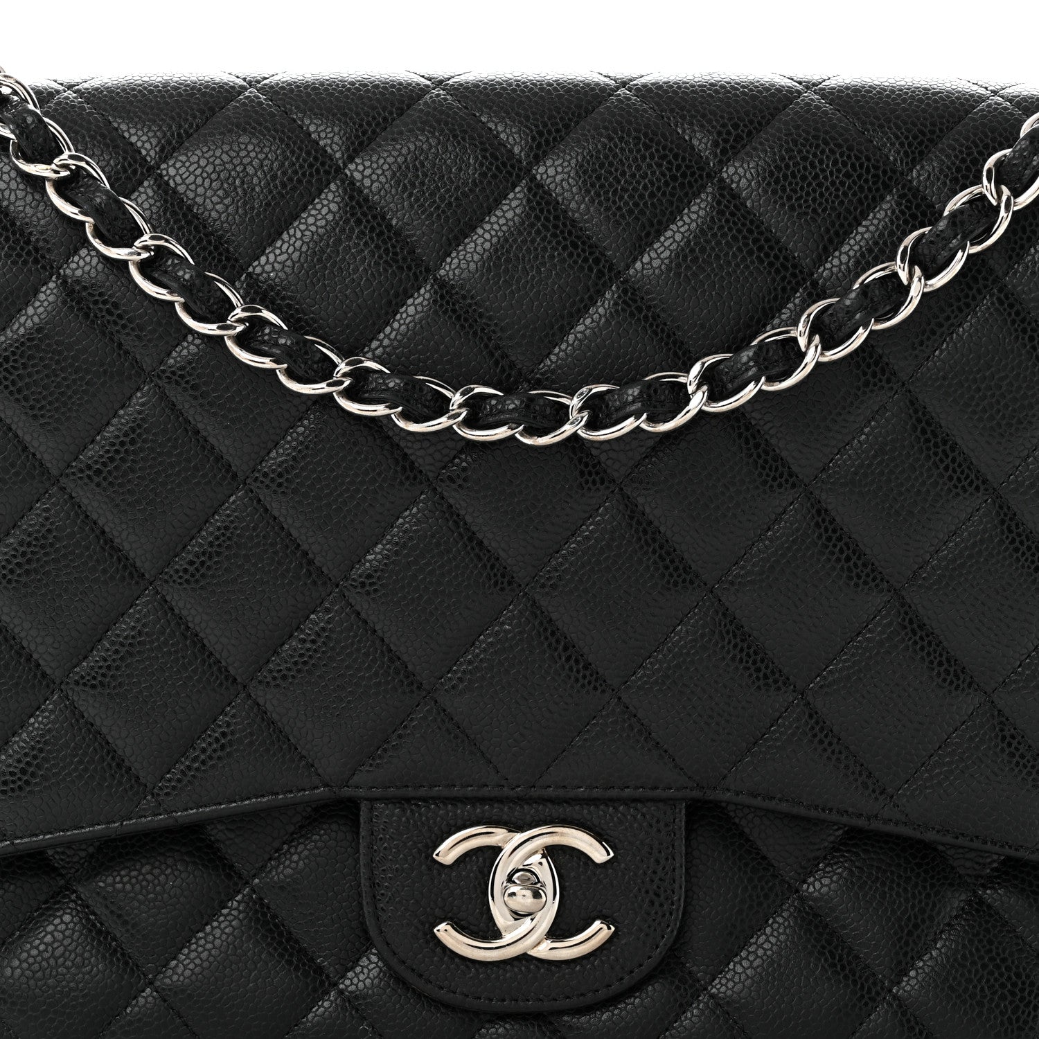 Chanel Caviar Quilted Maxi Double Flap Black 8 of 10