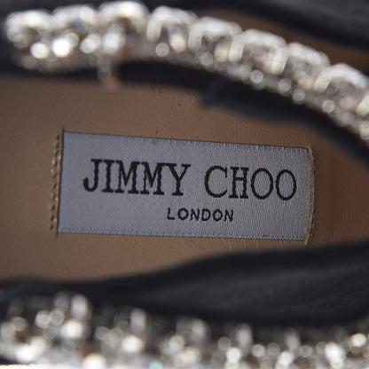 Jimmy Choo Suede Crystal Blaize 100 Ankle Boots 38.5 Black 9 of 14