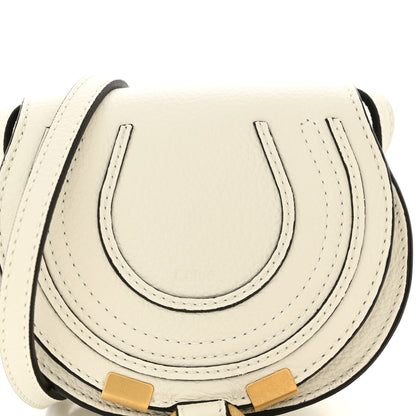Chloe Calfskin Nano Marcie Saddle Bag White 8 of 12