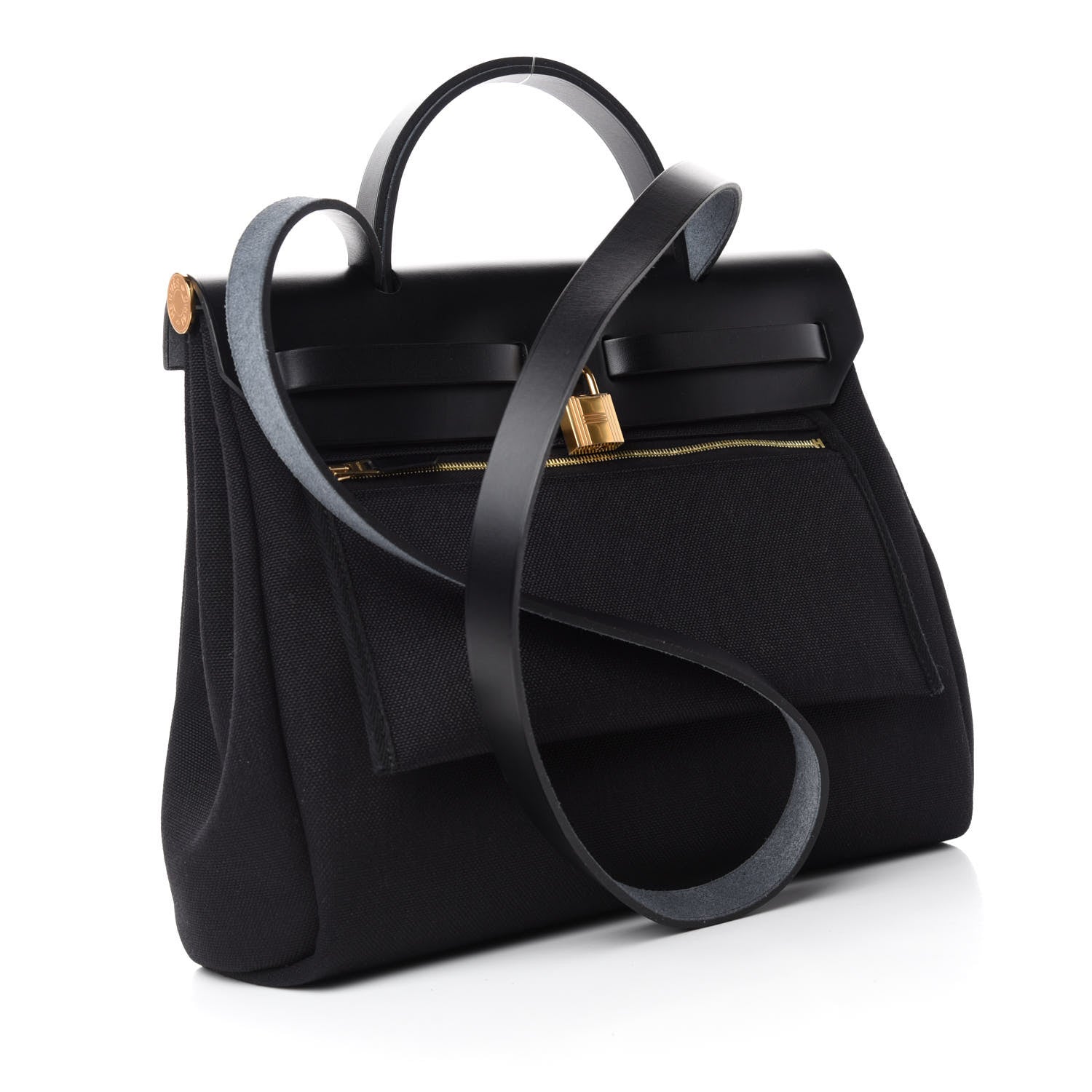 Hermes Toile Vache Hunter Herbag Zip PM 31 Black 4 of 11