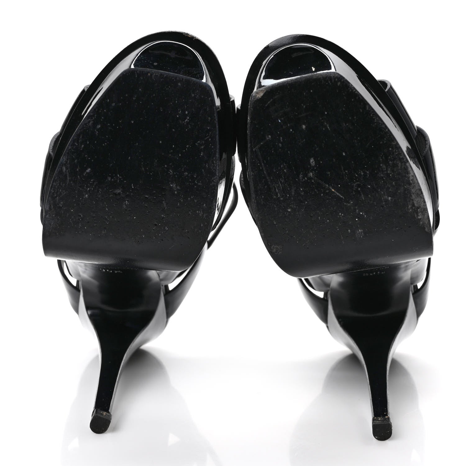 Saint Laurent Patent Tribute 105 Platform Sandals 36.5 Black 5 of 8