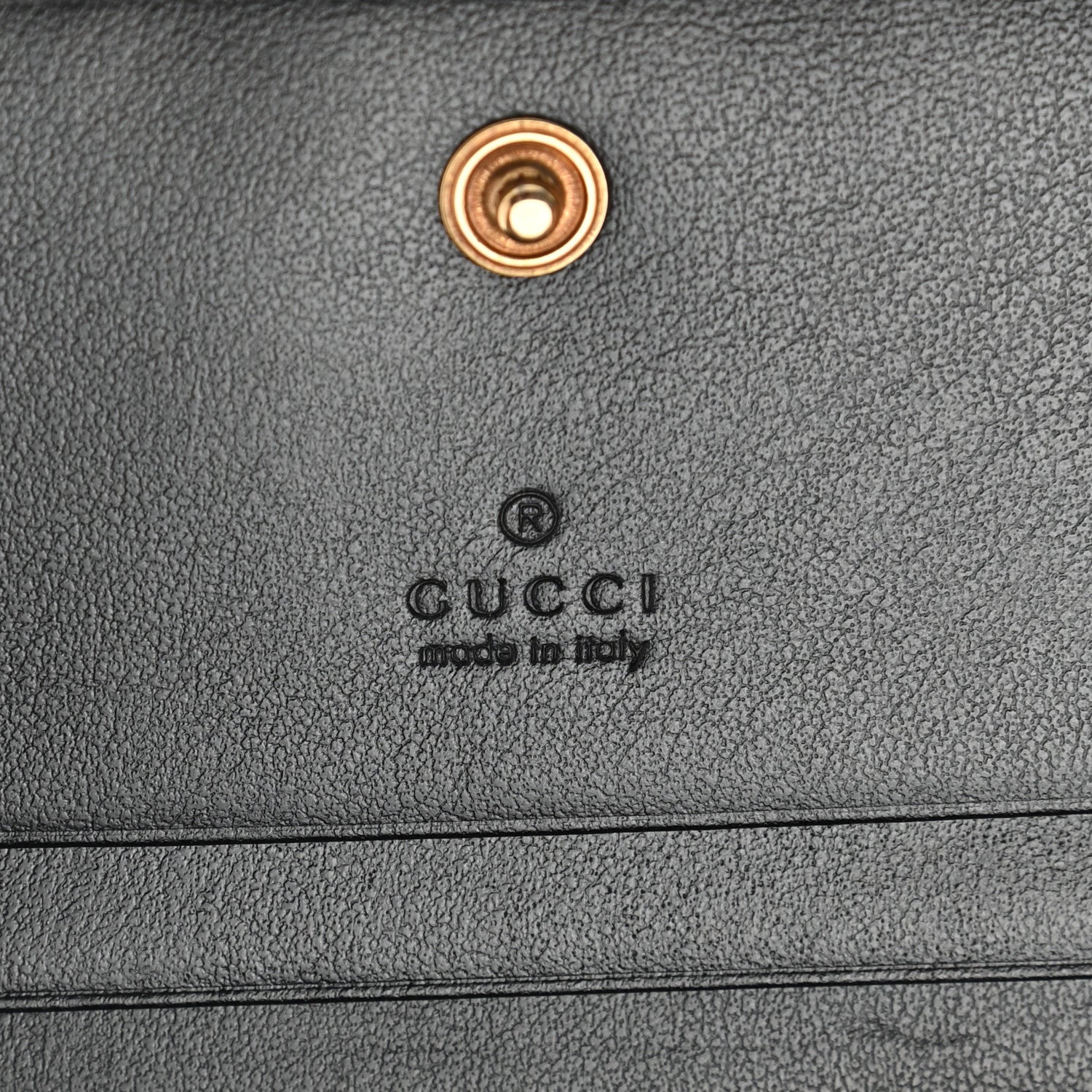 Gucci Calfskin Matelasse GG Marmont Card Case Wallet Black 6 of 7