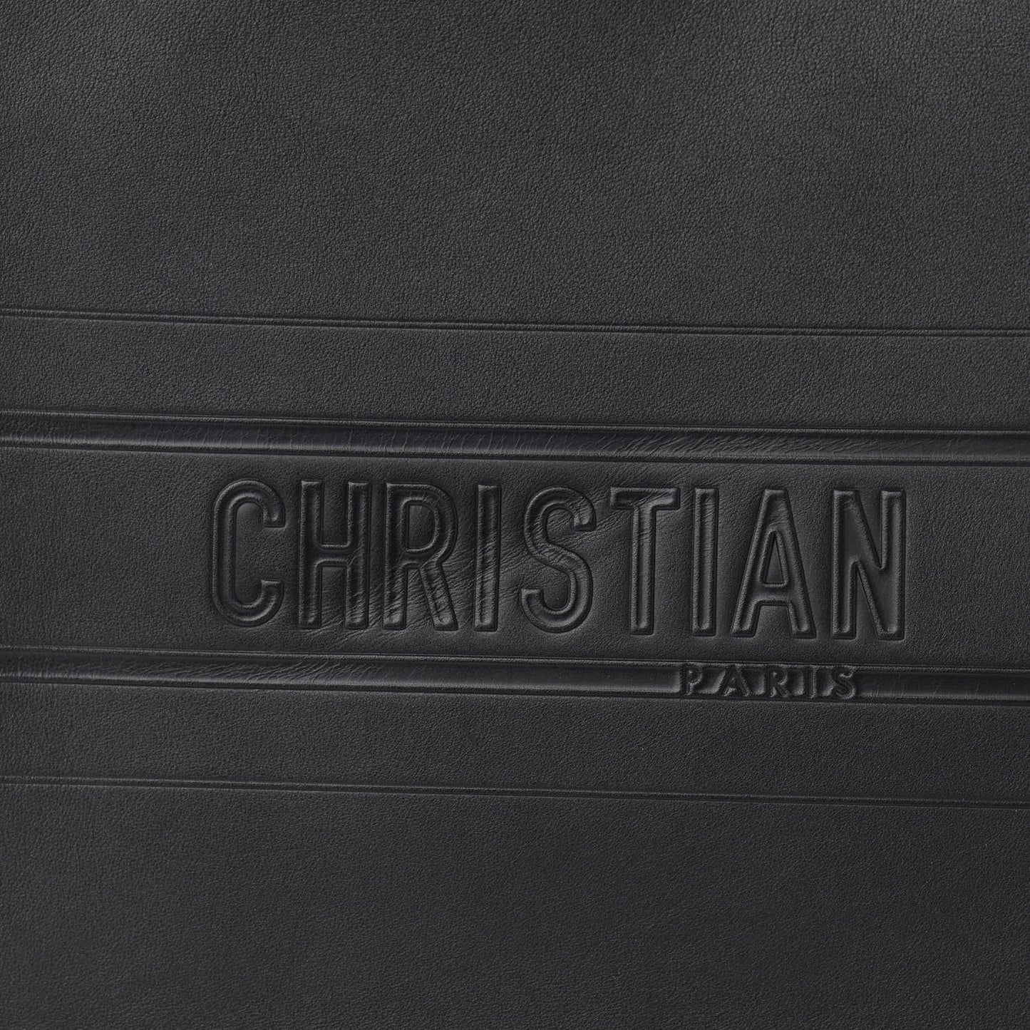 Calfskin Embossed Medium Book Tote Black