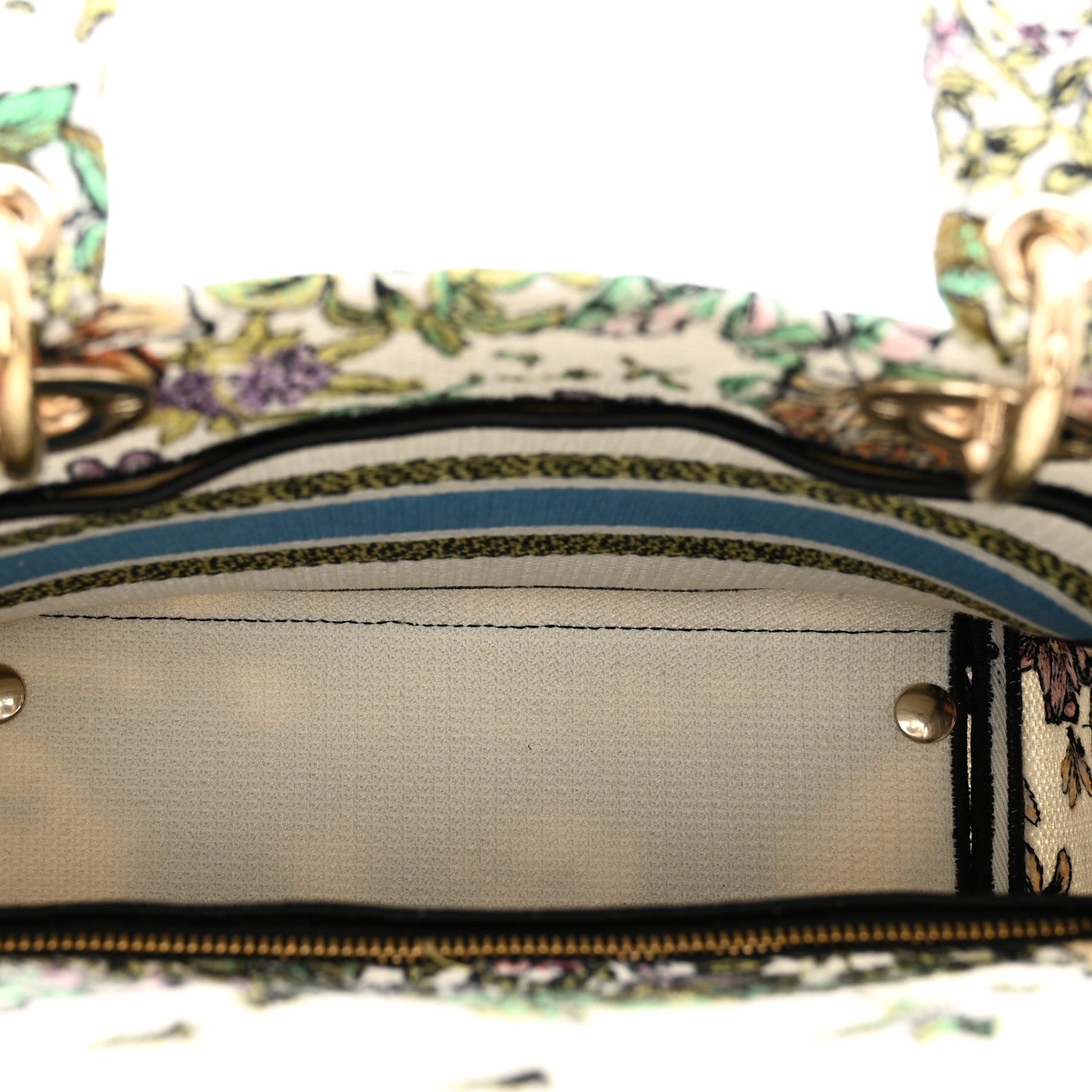 Christian Dior Canvas D-Constellation Embroidered Medium Lady D-Lite Latte Multicolor 5 of 8