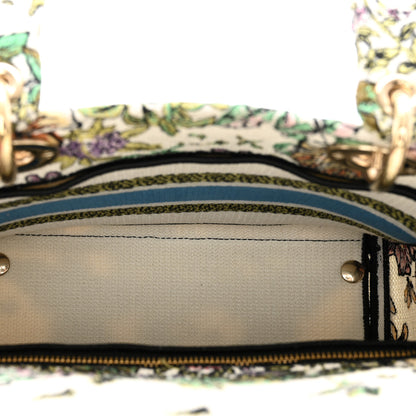 Christian Dior Canvas D-Constellation Embroidered Medium Lady D-Lite Latte Multicolor 5 of 8