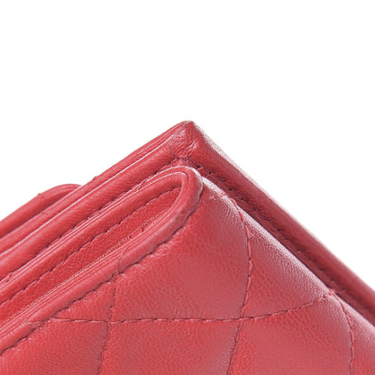 Chanel Lambskin Quilted Small 19 Flap Wallet Red 10 of 14