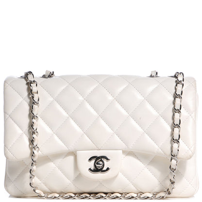 Chanel Lambskin Quilted Medium 3 Flap White 1 of 8