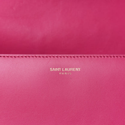 Saint Laurent Smooth Calfskin Medium Classic Monogram Universite Bag Fuchsia 5 of 10