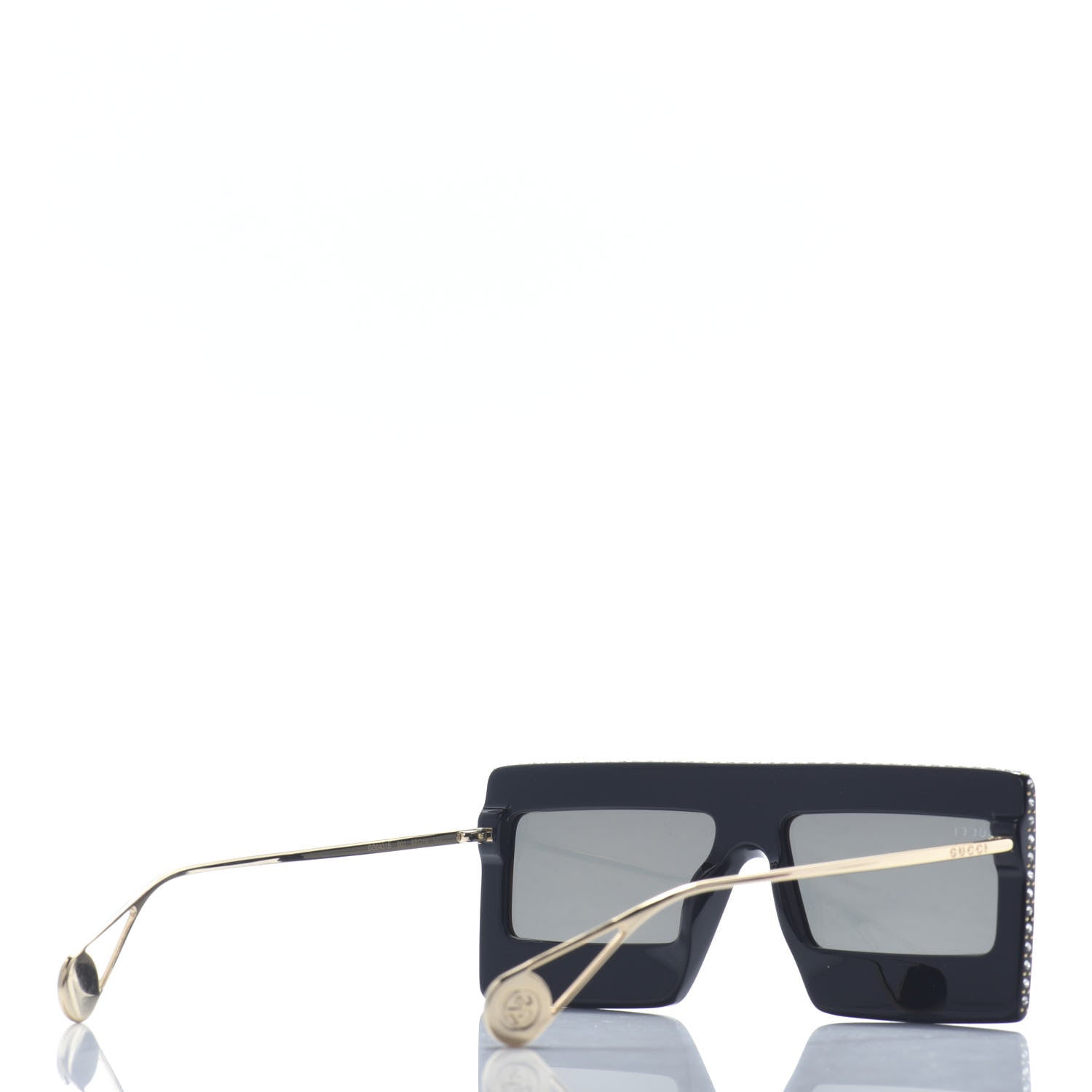 Gucci Acetate Crystal Mask-Frame Sunglasses GG0431S Black 4 of 8