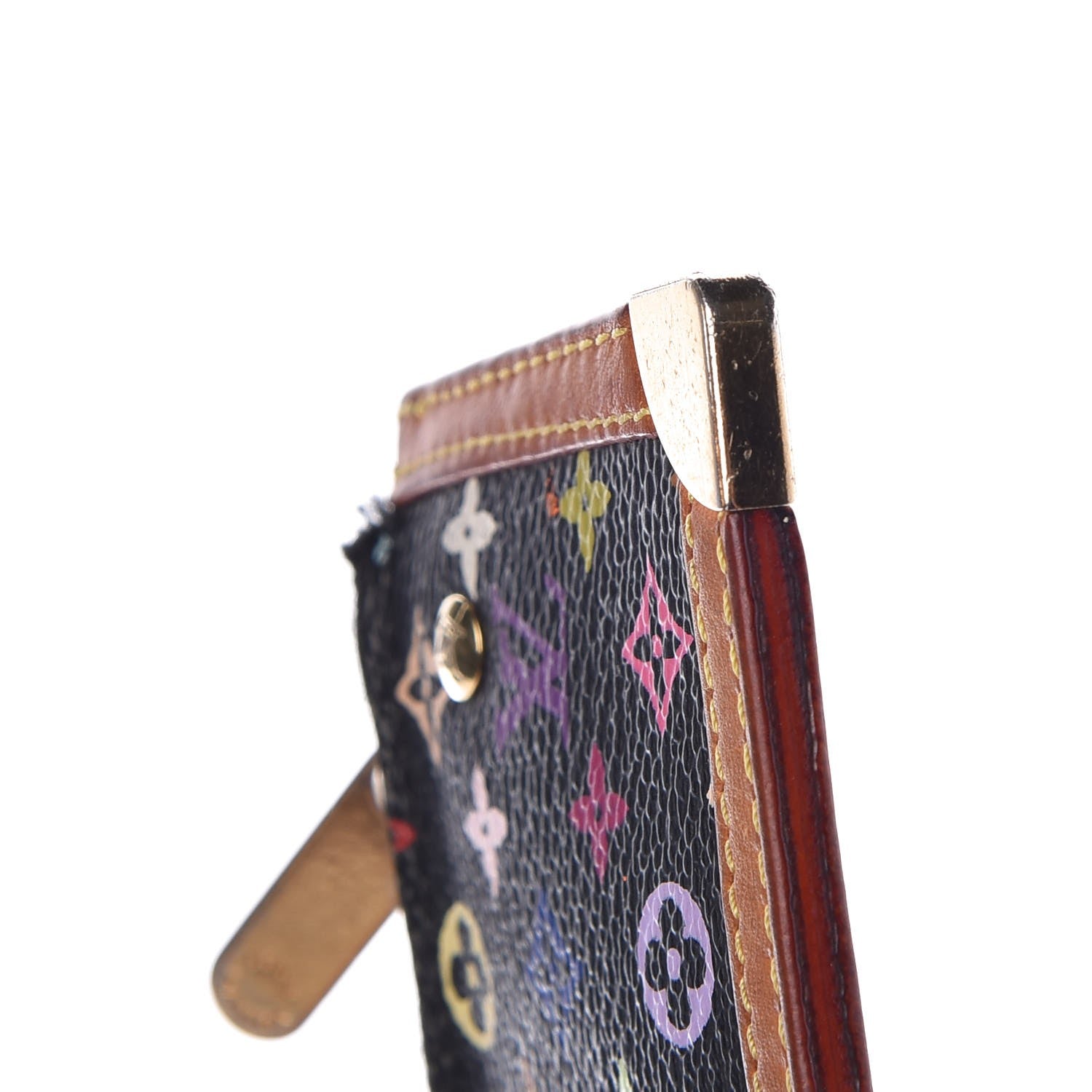 Louis Vuitton Monogram Multicolor Key Pouch Black 8 of 13