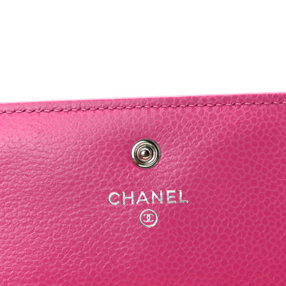 Chanel Caviar Quilted Large Gusset Flap Wallet Pink 7 of 8