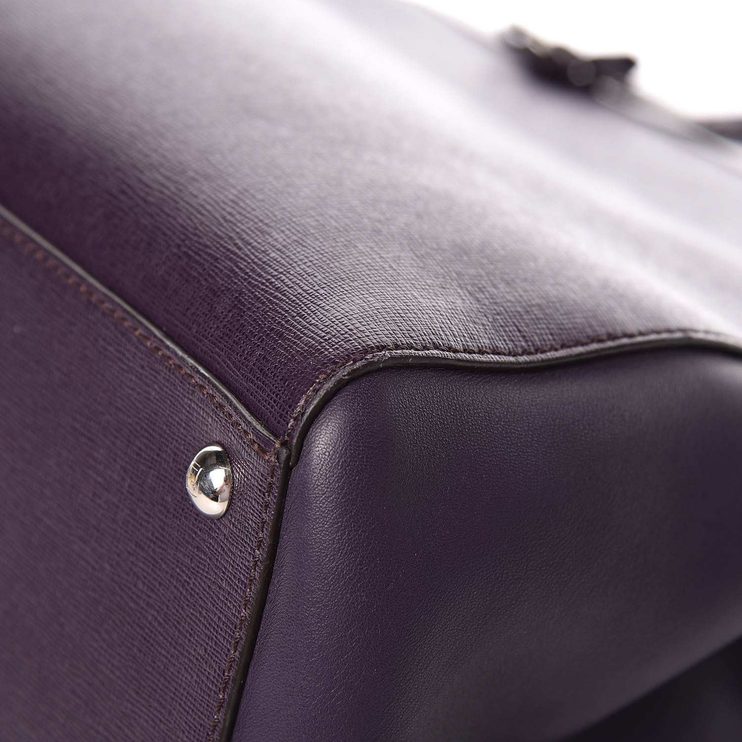 Fendi Vitello Elite Regular 2Jours Tote Ametista 11 of 13