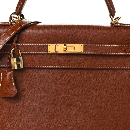 Hermes Veau Grain Lisse Kelly Sellier 32 Noisette 8 of 16