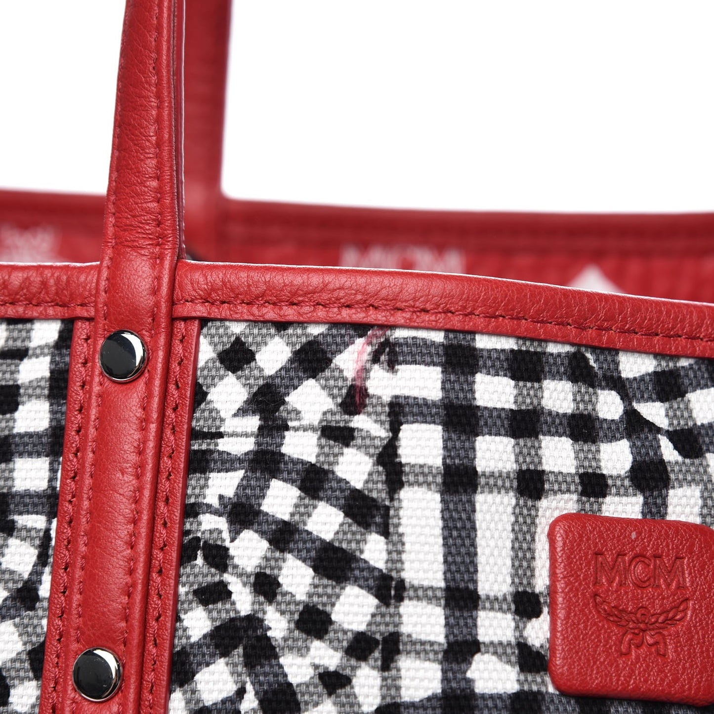 Visetos Medium Liz Reversible Shopper Tote Ruby Red