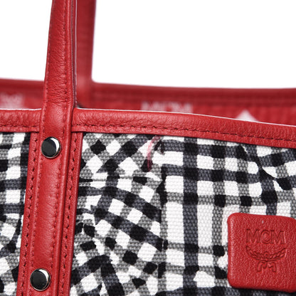 MCM Visetos Medium Liz Reversible Shopper Tote Ruby Red 12 of 12