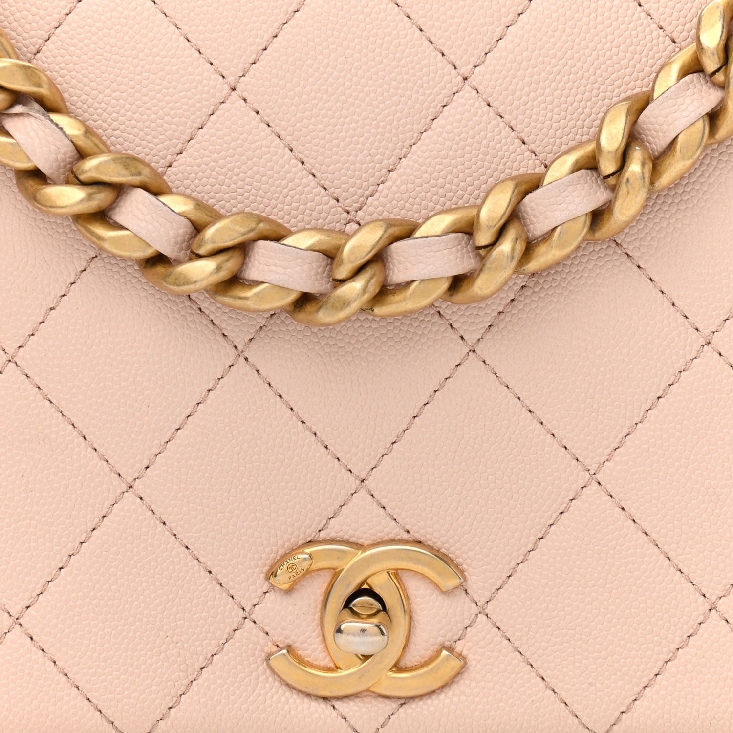 Chanel Caviar Quilted Medium Fashion Therapy Flap Beige 13 of 14