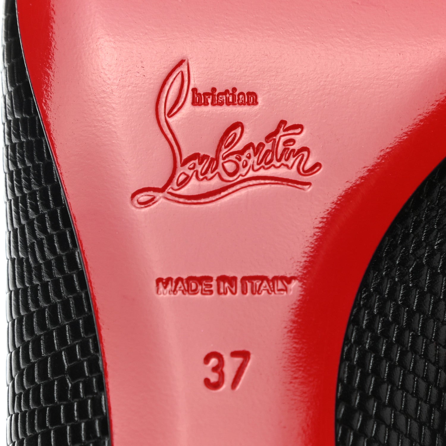 Christian Louboutin Nappa Spiked Hall Flats 37 Black 6 of 9