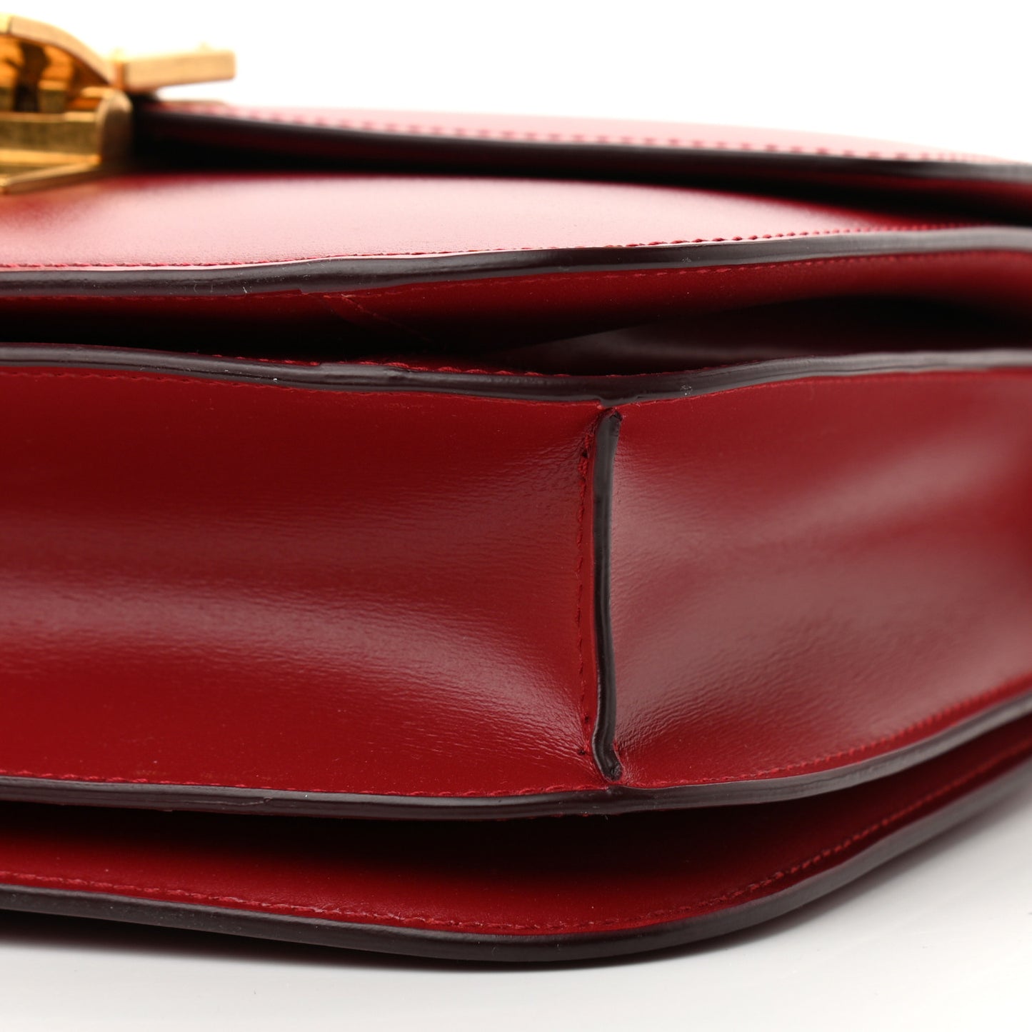 Box Calfskin Medium Classic Box Flap Bag Red